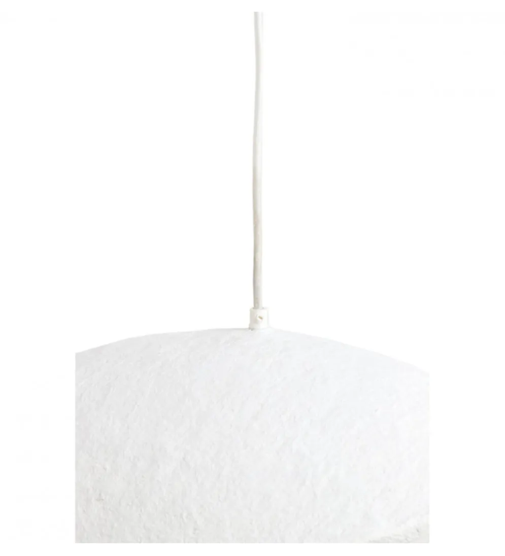 Lampa wisząca LONIA 53 cm kremowa antyczny brąz