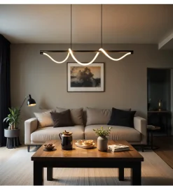 Lampa wisząca SERPENTE 120 cm czarna