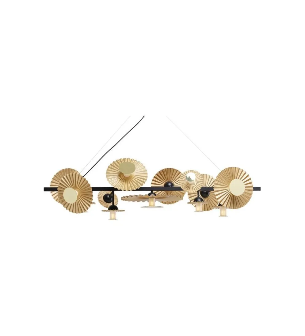 Lampa wisząca Soles 140 cm złota