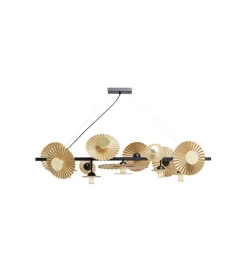 Lampa wisząca Soles 140 cm złota