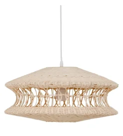Lampa wisząca TECHO 52 cm ratan kremowa