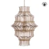 Lampa wisząca TEGOR 53 cm szare szkło