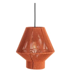 Lampa wisząca TEJA 25 cm lina papierowa ceglasty