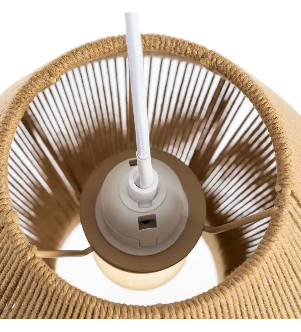 Lampa wisząca TEJA 25 cm lina papierowa naturalny