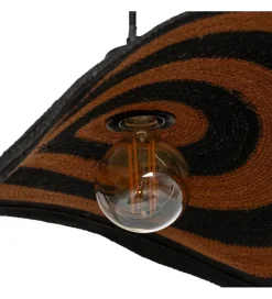Lampa wisząca WRENKMA 60 cm pomarańczowo czarna
