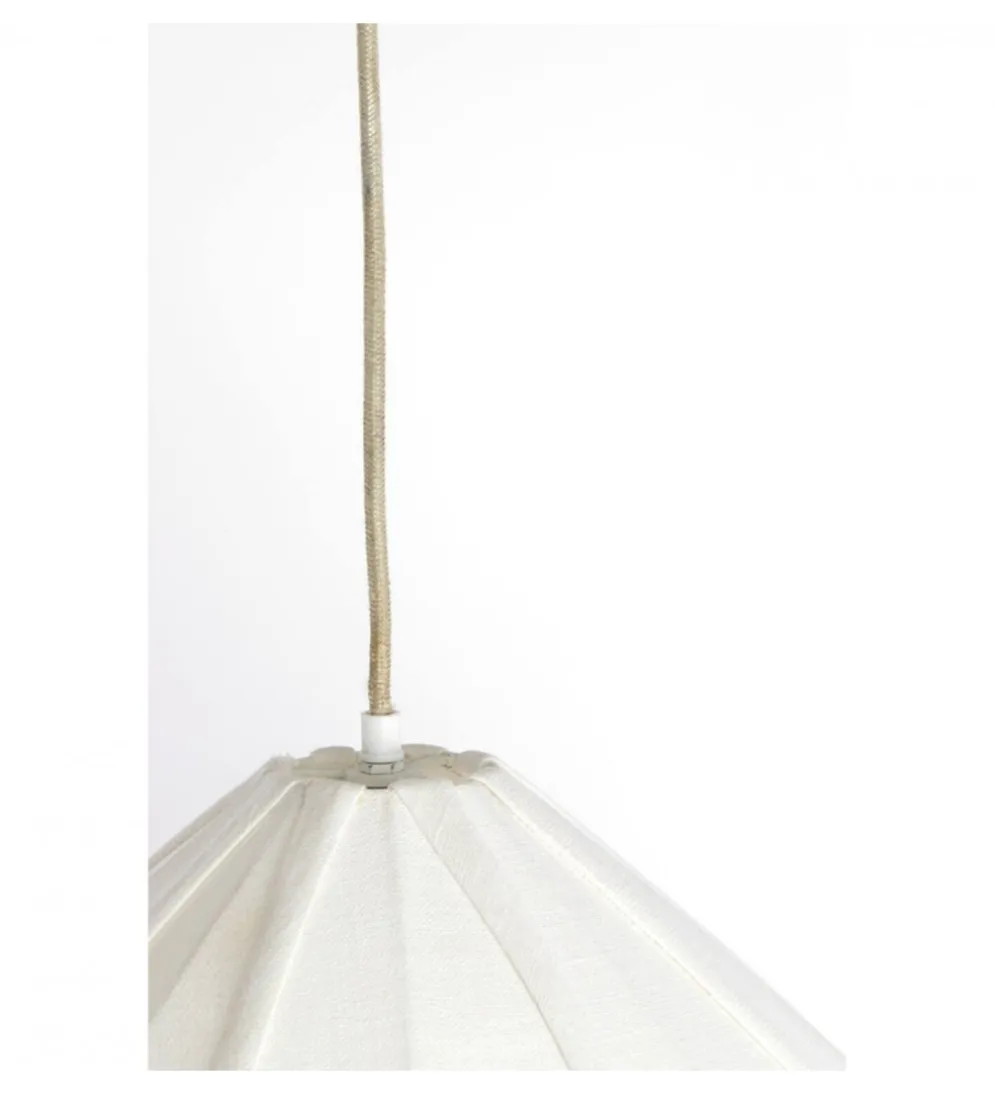 Lampa wisząca ZUBEDA 49 cm kremowa