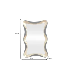 Lustro ALICE 120 cm czarne złote
