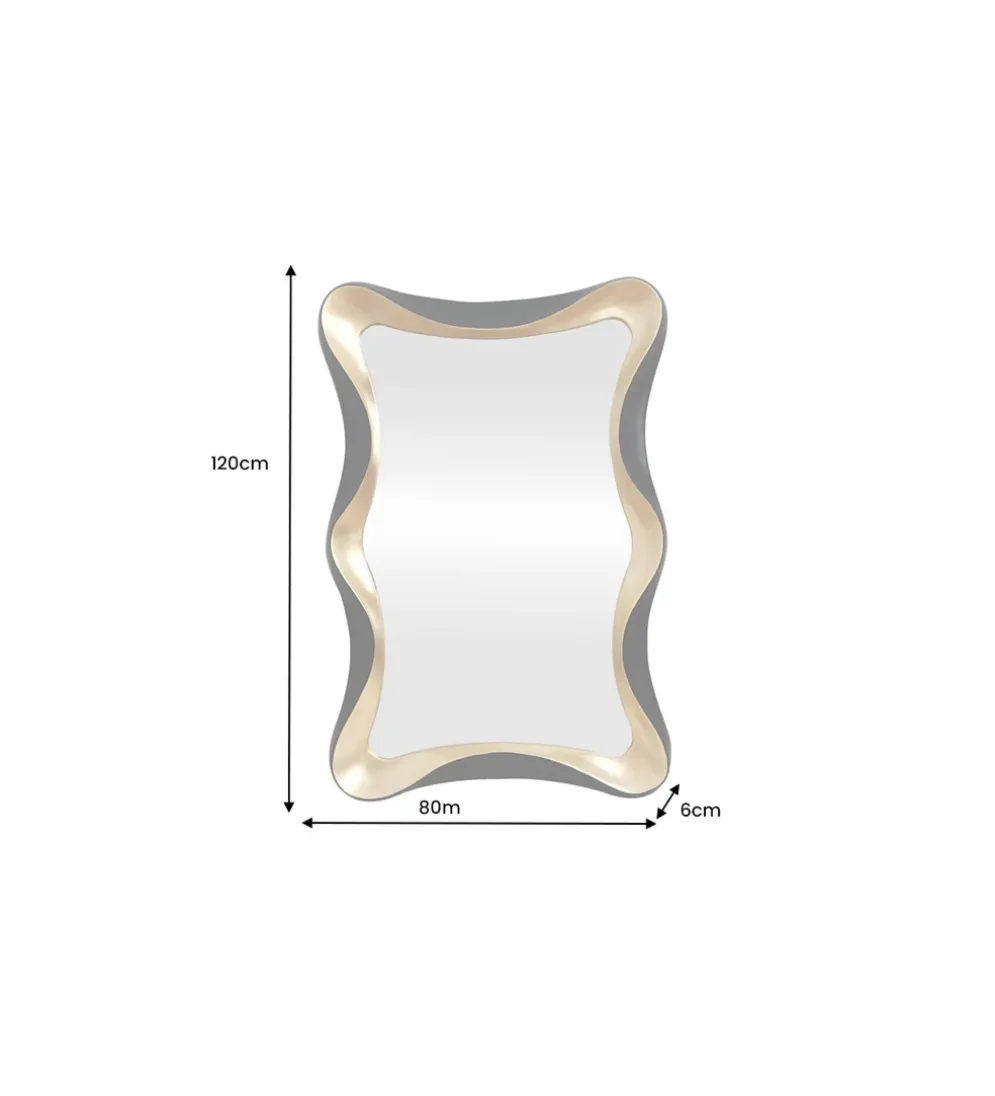 Lustro ALICE 120 cm czarne złote