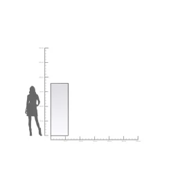Lustro BELLA 60 x 180 cm czarne