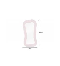 Lustro ścienne RUBIO 100 cm różowe
