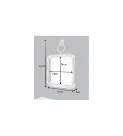 Lustro DEBORA 35 Cm srebrne
