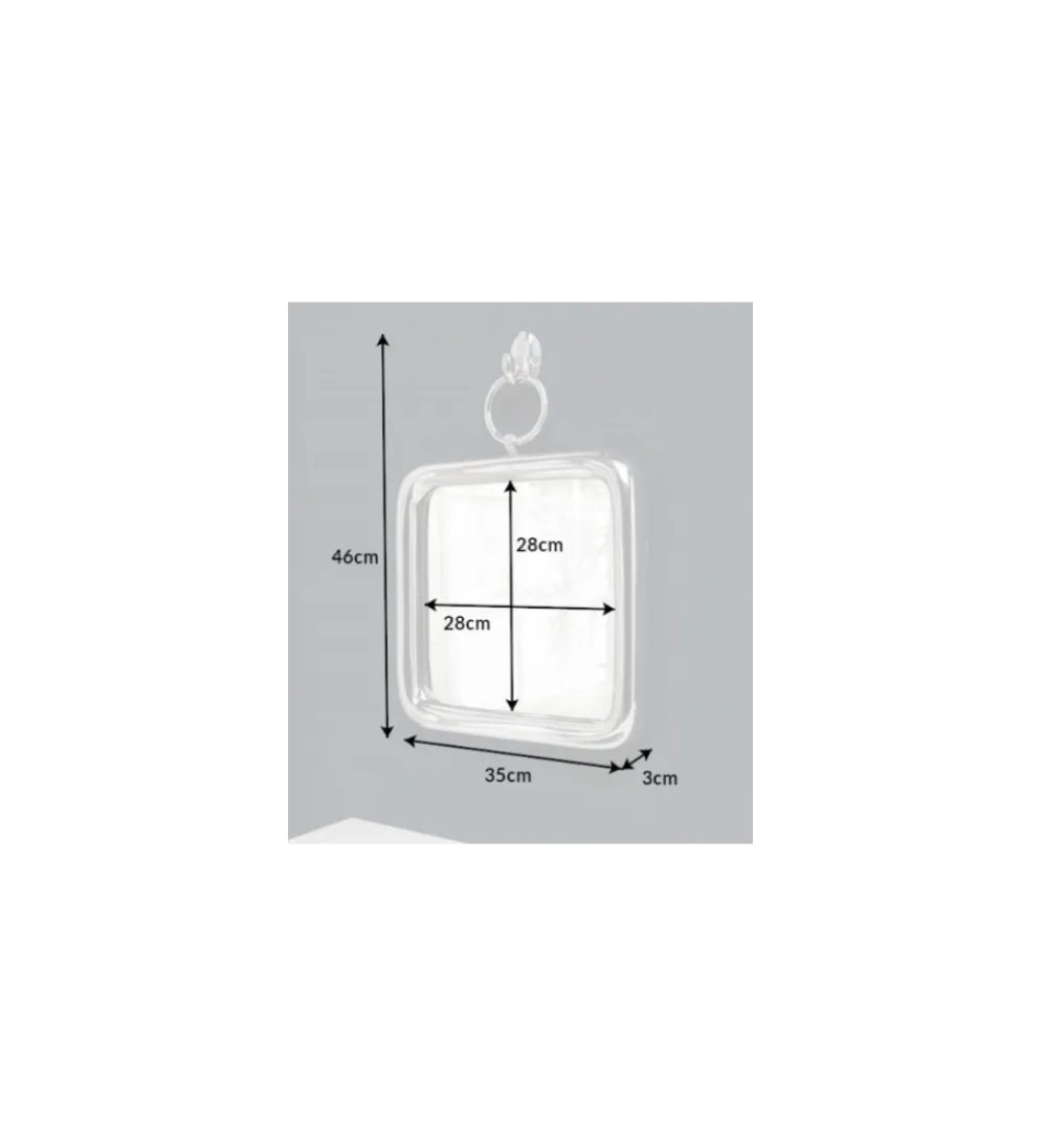 Lustro DEBORA 35 Cm srebrne