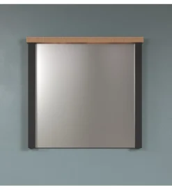 Lustro do przedpokoju ENNA 73 cm w optyce drewna mango