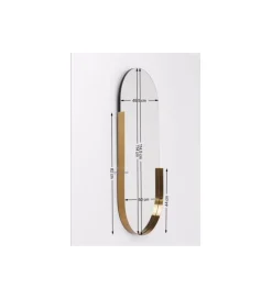 Lustro HIPSTER OVAL 50 x 114 cm złoty