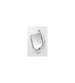 Lustro Hologram 117 cm x 68 cm srebrne