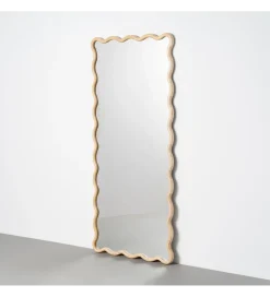 Lustro JOMANEO 180 cm drewno paulowni naturalne