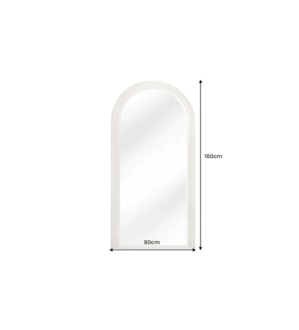 Lustro KIRAZ ART DECO 160 cm białe