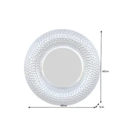 Lustro Orriental 60 Cm srebrne