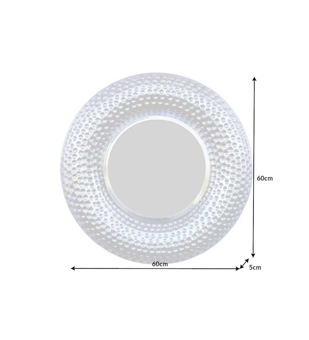 Lustro Orriental 60 Cm srebrne