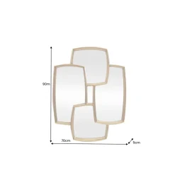 Lustro QUADRA 90 cm złota