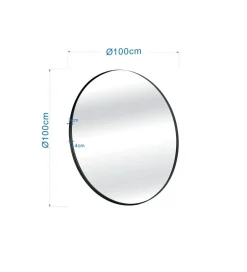 Lustro STARLET 100 cm czarna