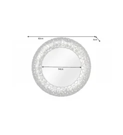 Lustro Stone Mosaic 82 Cm srebrne