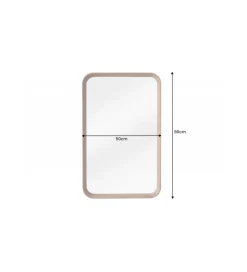 Lustro wiszące CORSE 50 cm drewno dąb