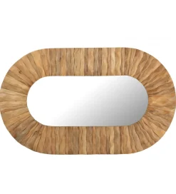 Lustro wiszące CURVE 152 cm naturalny