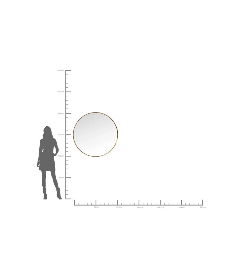Lustro wiszące CURVE MO 100 cm złote