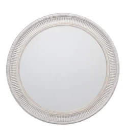 Lustro wiszące DEAY 80 cm drewno paulowni szare