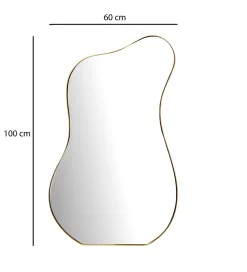 Lustro wiszące DEFORME 100 cm złote