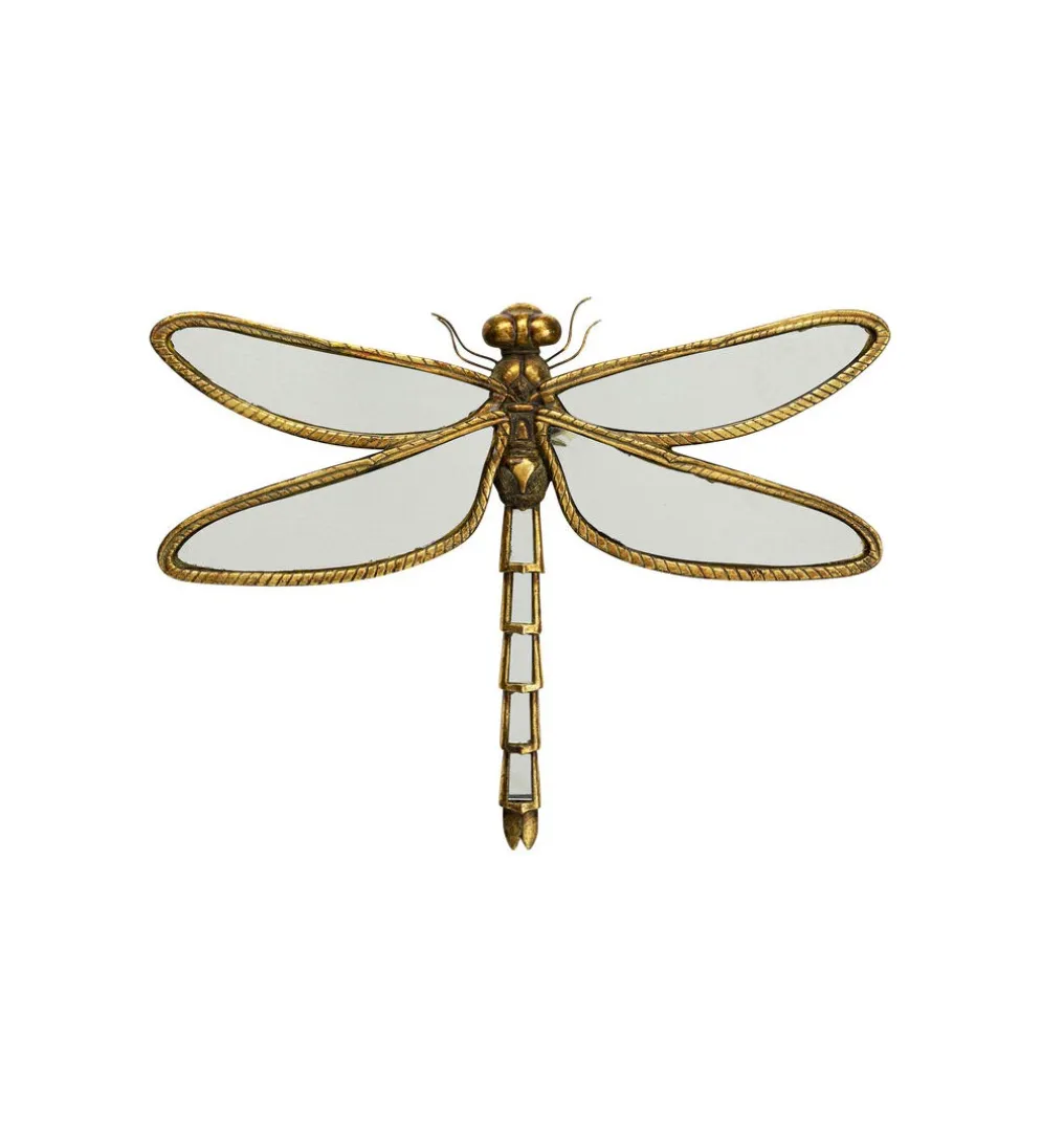 Lustro wiszące DRAGONFLY 46 x 36 cm stare złoto
