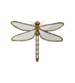 Lustro wiszące DRAGONFLY 70 x 54 cm stare złoto