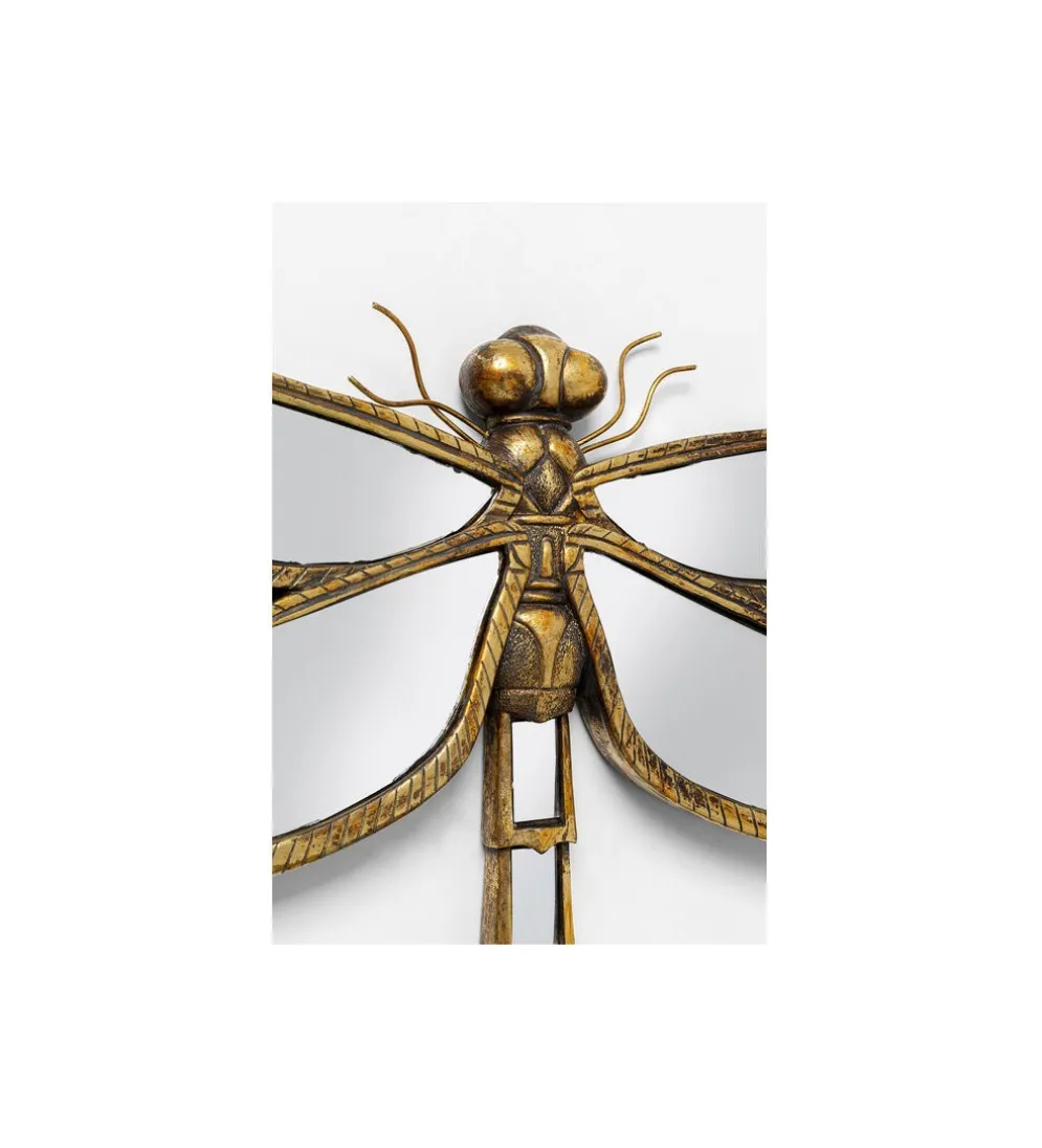 Lustro wiszące DRAGONFLY 70 x 54 cm stare złoto
