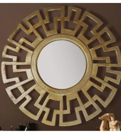 Lustro wiszące FLUR 60 cm antyczne antyczne złote