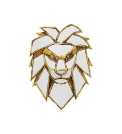 Lustro wiszące LION 35 cm złote