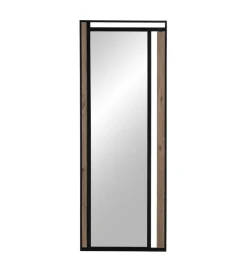 Lustro wiszące NAGATARO 45 x 100 cm czarne naturalne