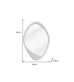 Lustro wiszące ORGANIC 90 cm beżowe