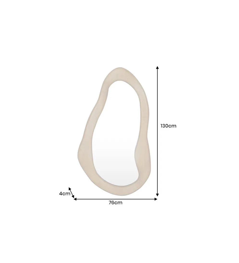Lustro wiszące ORGANIC 130 cm drewno mango