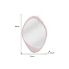 Lustro wiszące ORGANIC 90 cm różowe