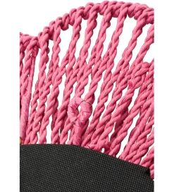Lustro wiszące RAFFIA 50 cm różowe