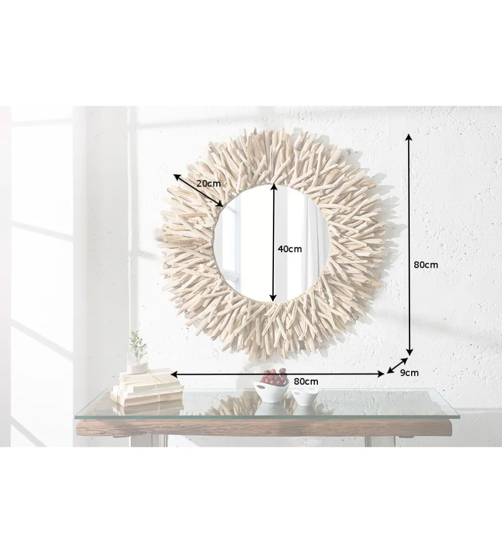Lustro wiszące Riverside driftwood 80 cm