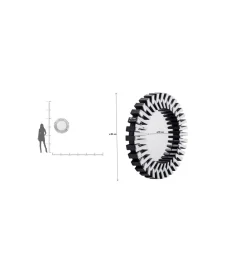 Lustro wiszące SPROCKET 92 cm srebrne