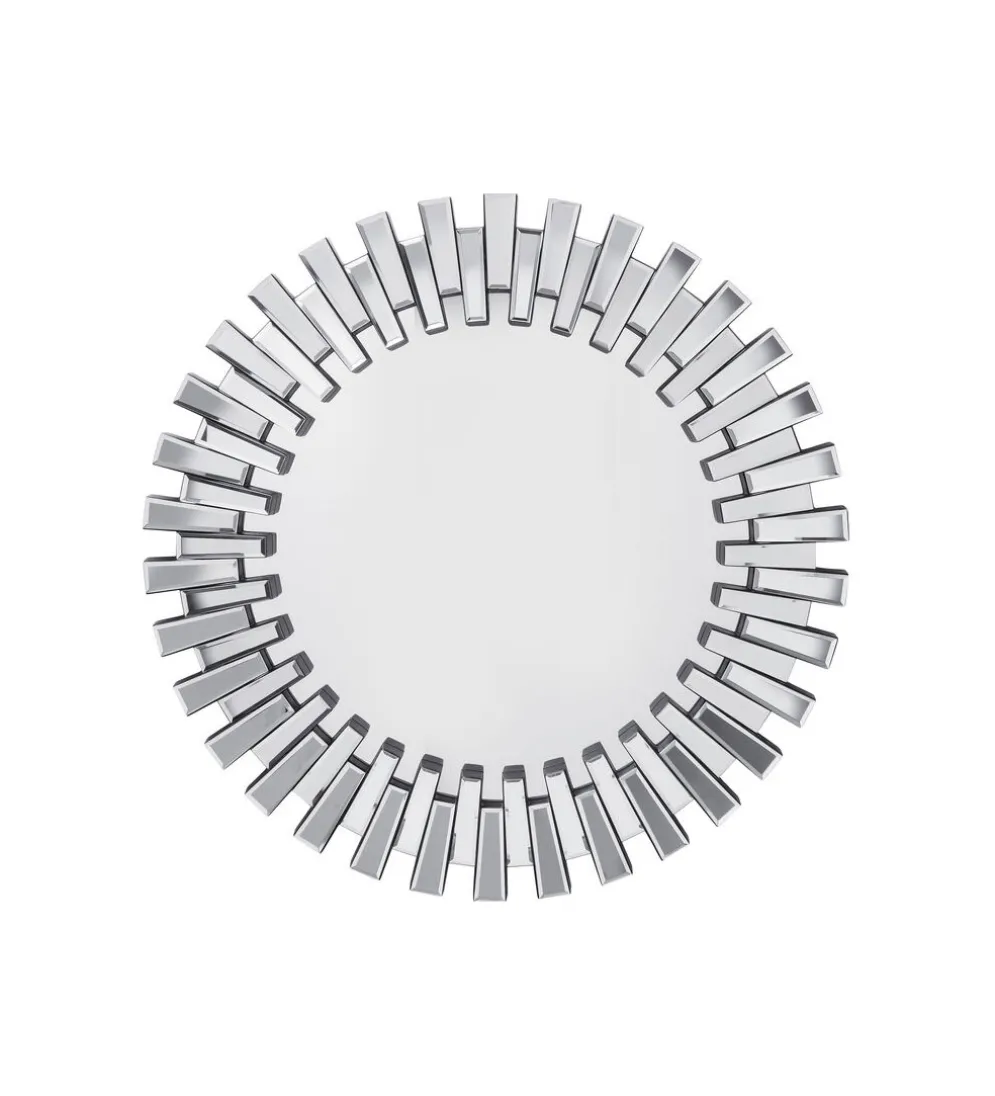 Lustro wiszące SPROCKET 92 cm srebrne