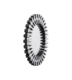Lustro wiszące SPROCKET 92 cm srebrne