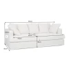 Modułowa sofa KILLIAN 94 cm z podłokietnikiem jasny beż
