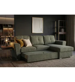 Narożnik APARTMENT 245 cm z funkcją spania zielony