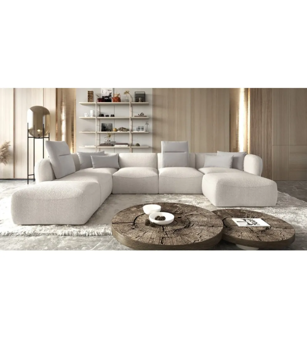 Narożnik BAHAMA Candelo XL 382 Cm Z Ottomaną Otwartą 190 Cm