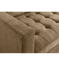 Narożnik STOCKHOLM 220 cm 3-osobowy sztruks jasnobrązowy