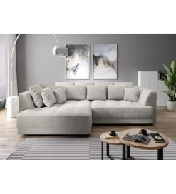 Narożnik z funkcją spania Big Sofa Tiga Box 286 cm z elektrycznie wysuwanym siedziskiem